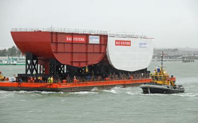 Carrier leaving Portsmouth 2